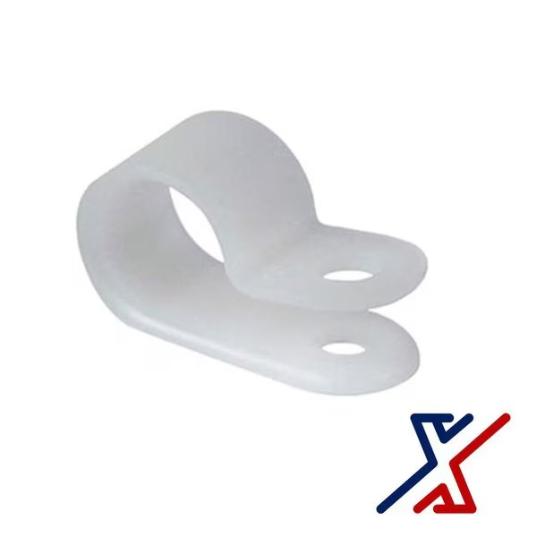 1/4 White Nylon Cable Clamp 100 Clamps by X1 Tools, X1 Tools, Mfr#: X1E-CON-CLA-CAB-2250x100
